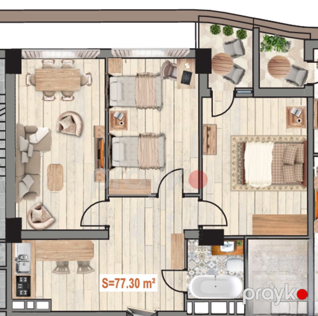 Satılır 3 otaqlı yeni tikili 77.3 m² — Mənzil, Bakı (4)