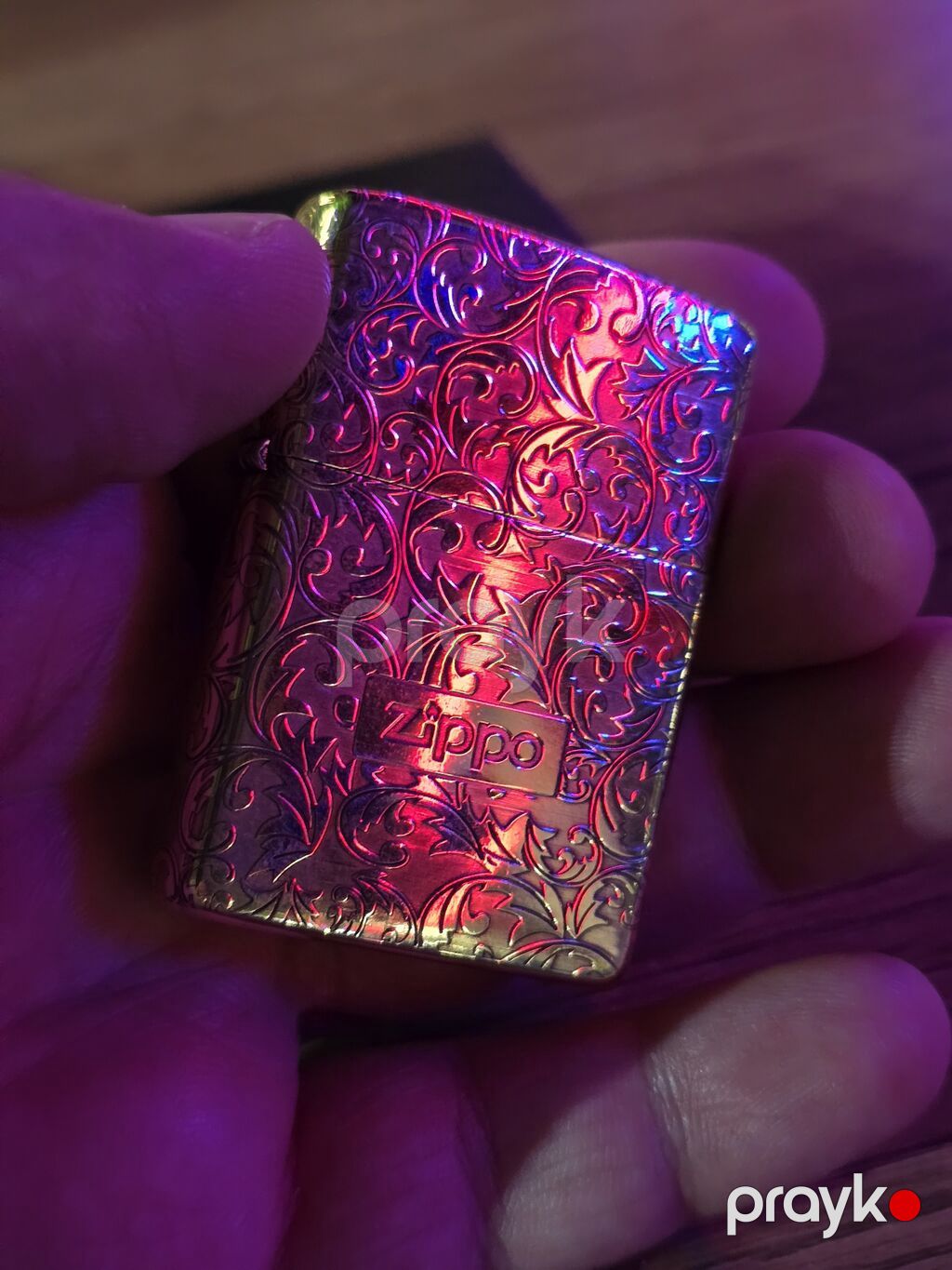 Zippo benzinli alışqan - Brend: Zippo - Korpus: metal, qızılı ton — Elektronik siqaretlər, Masazır (2)