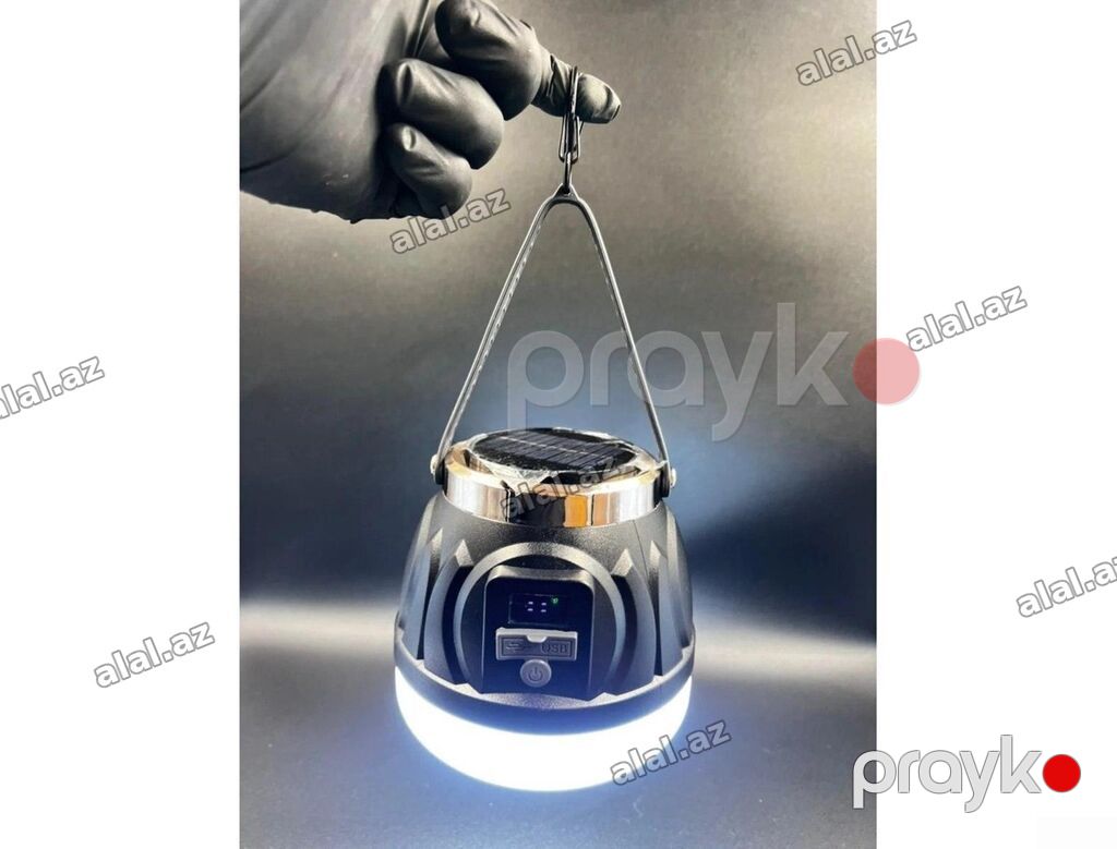Yenidən Şarj Olunan Orta Ölçülü Asma Kamping Fənəri / Lampa (Model — Mallar, Bakı (3)