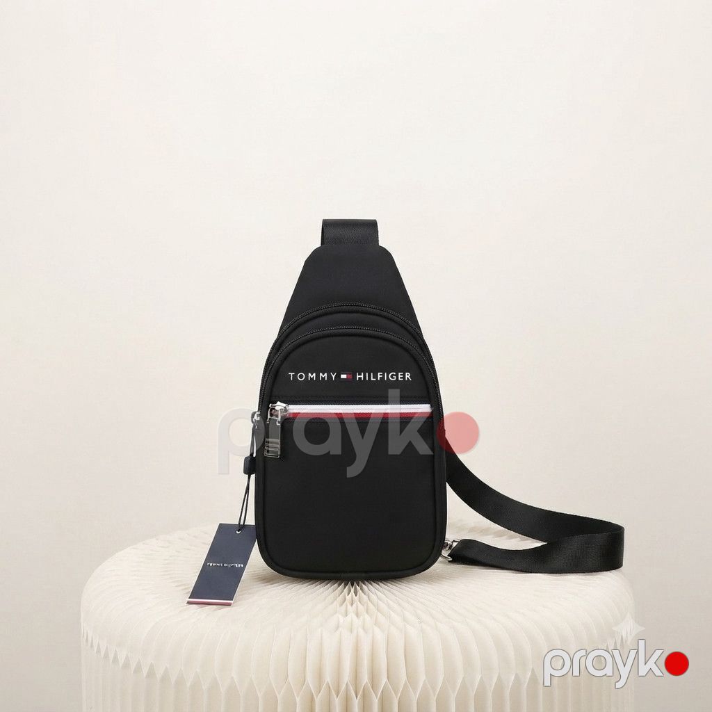 Kross-bodi çanta kişilər üçün, parça, qara, 20 sm — Mallar, Bakı (2)
