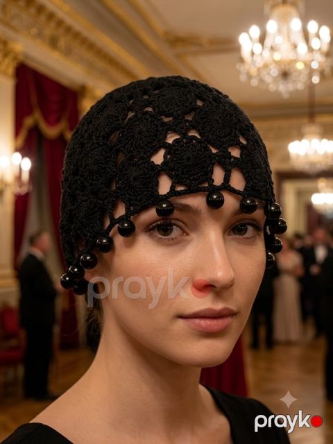Beret, qara, pambıq/trikotaj, ölçü Onesize — Bakı