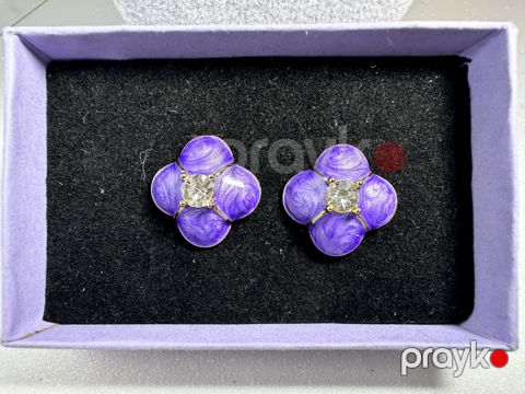 Klips sırğa Xuping Jewelry Bənövşəyi Paslanmayan polad 30 mm 2026-51027 — Bakı