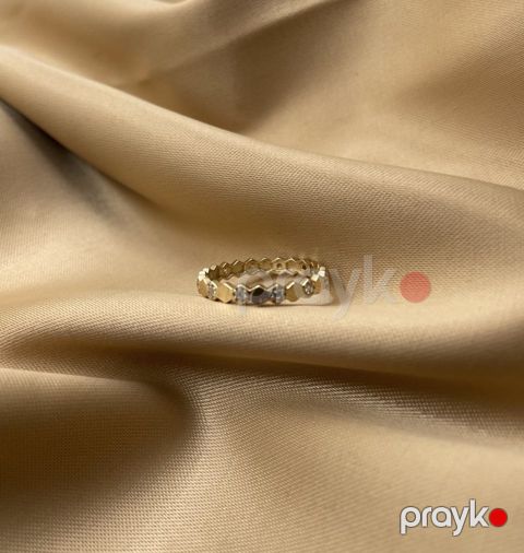 Qadın qızıl üzüyü AS1017, 585 əyar, 18 mm, 1.18 qram — Bakı