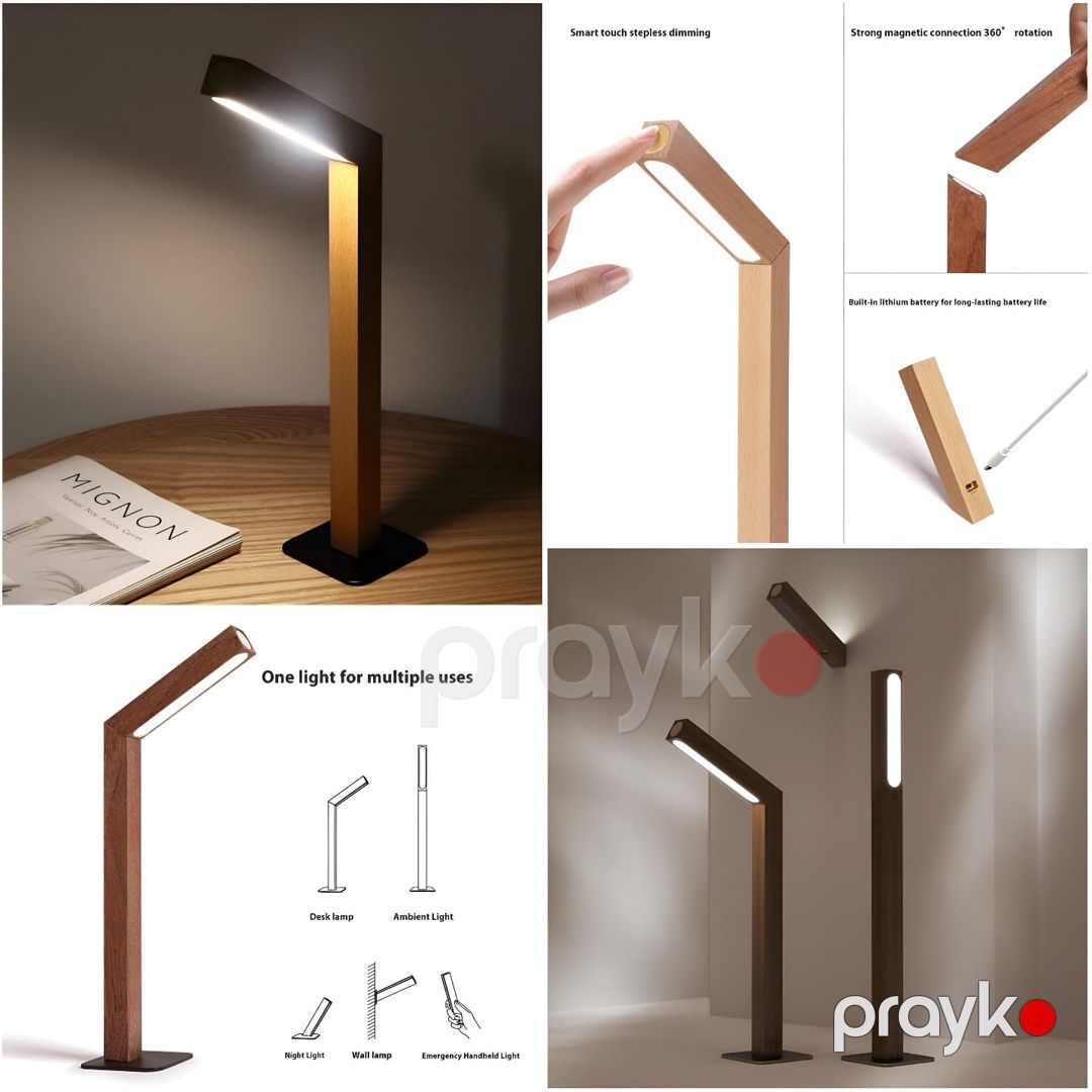 Hbgfhg Çoxfunksiyalı Taxta Masaüstü LED Lampa — Smartfon aksesuarları, Bakı (4)