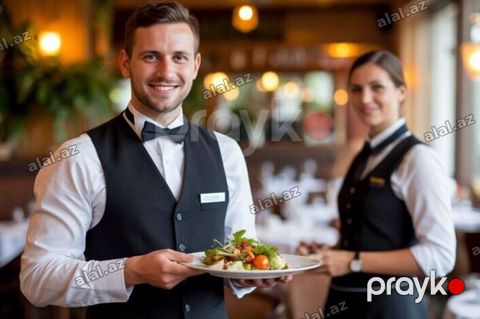 Ofisiant tələb olunur, Restoran, İstənilən yaş — Gəncə