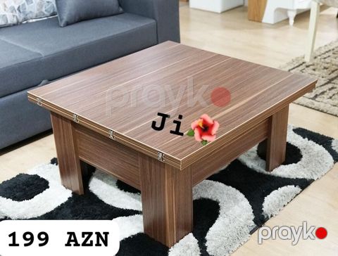 Qonaq masası, Yeni, Açılan, Laminat, Kvadrat masa — Digah