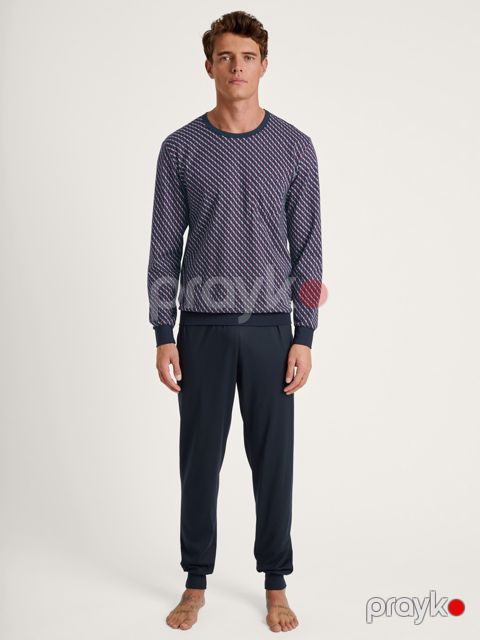 Kişilər üçün şalvarlı pijama dəsti Relax, rəngbərəng, pambıq, ölçü 54 — Bakı