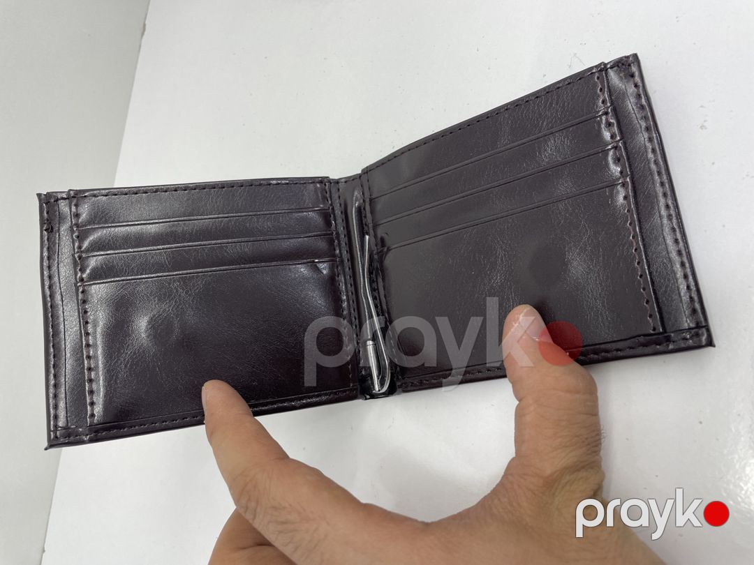 Pulqabı kişilər üçün 3688542688, süni dəri, qara, 9.2 x 11.6 sm — Mallar, Bakı (2)