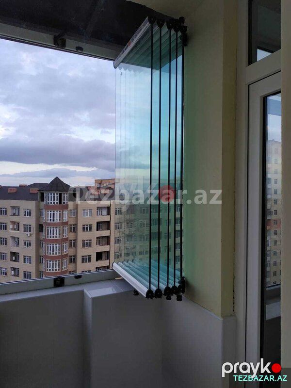 Cam balkon — Pəncərələr, qapılar, balkonlar, Bakı (4)