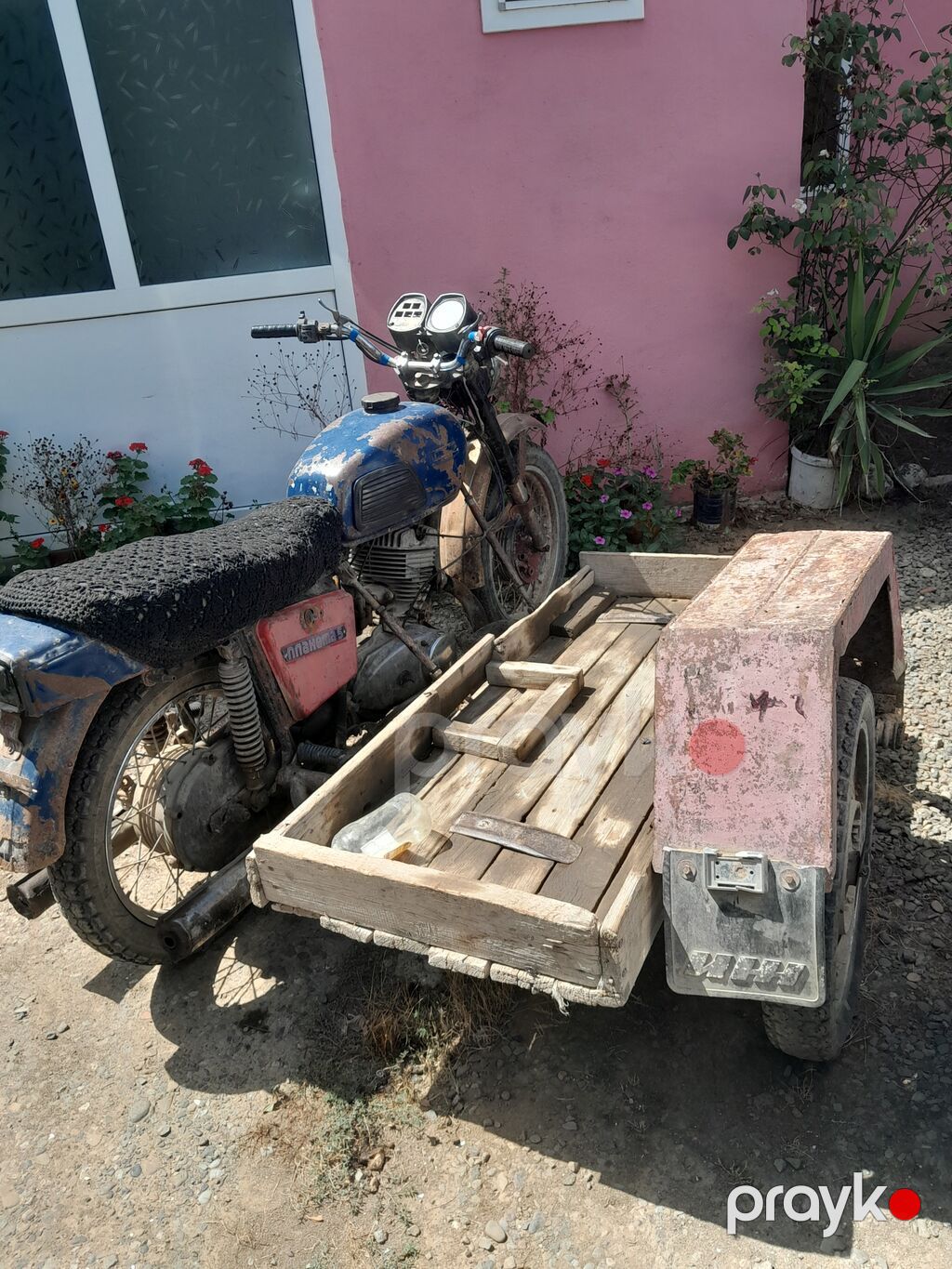 Motosikl + yan tərəf qardaşı (köhnə sovet tipi) - Model: ij — Motosikletlər, Masallı (2)