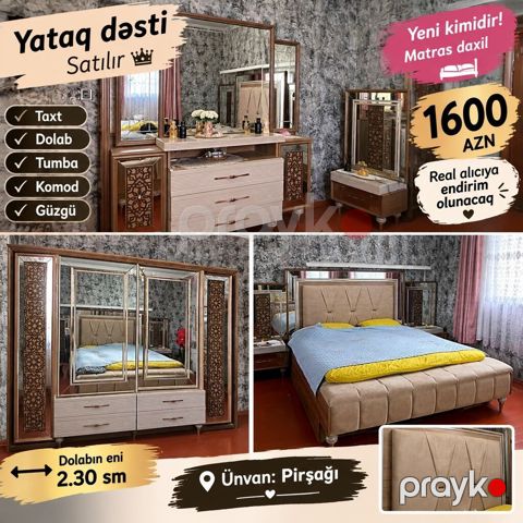 İkinəfərlik çarpayı, Dolab, Termo, Tumba, İşlənmiş — Bakı