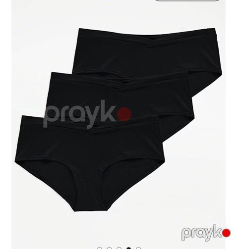Qadınlar üçün 3 ədədli tuman dəsti knickers, qara, parça, ölçü 4XL — Bakı