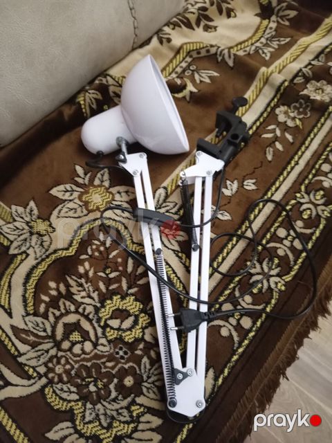 Masaüstü qısqaclı lampa – tənzimlənən qollu - İki hissəli yaylı qol — Mehdiabad