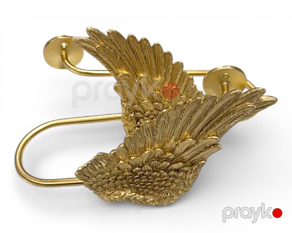 Pərdə tutacağı Qanadlar N5, metal, qızılı, 2 əd — Mallar, Bakı (3)