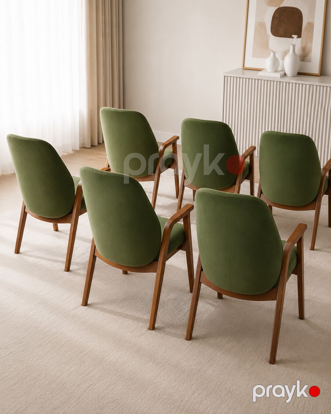 Stul Sonno Bolt, yaşıl, 93x50x55 sm, 6 əd — Stullar, Bakı (2)