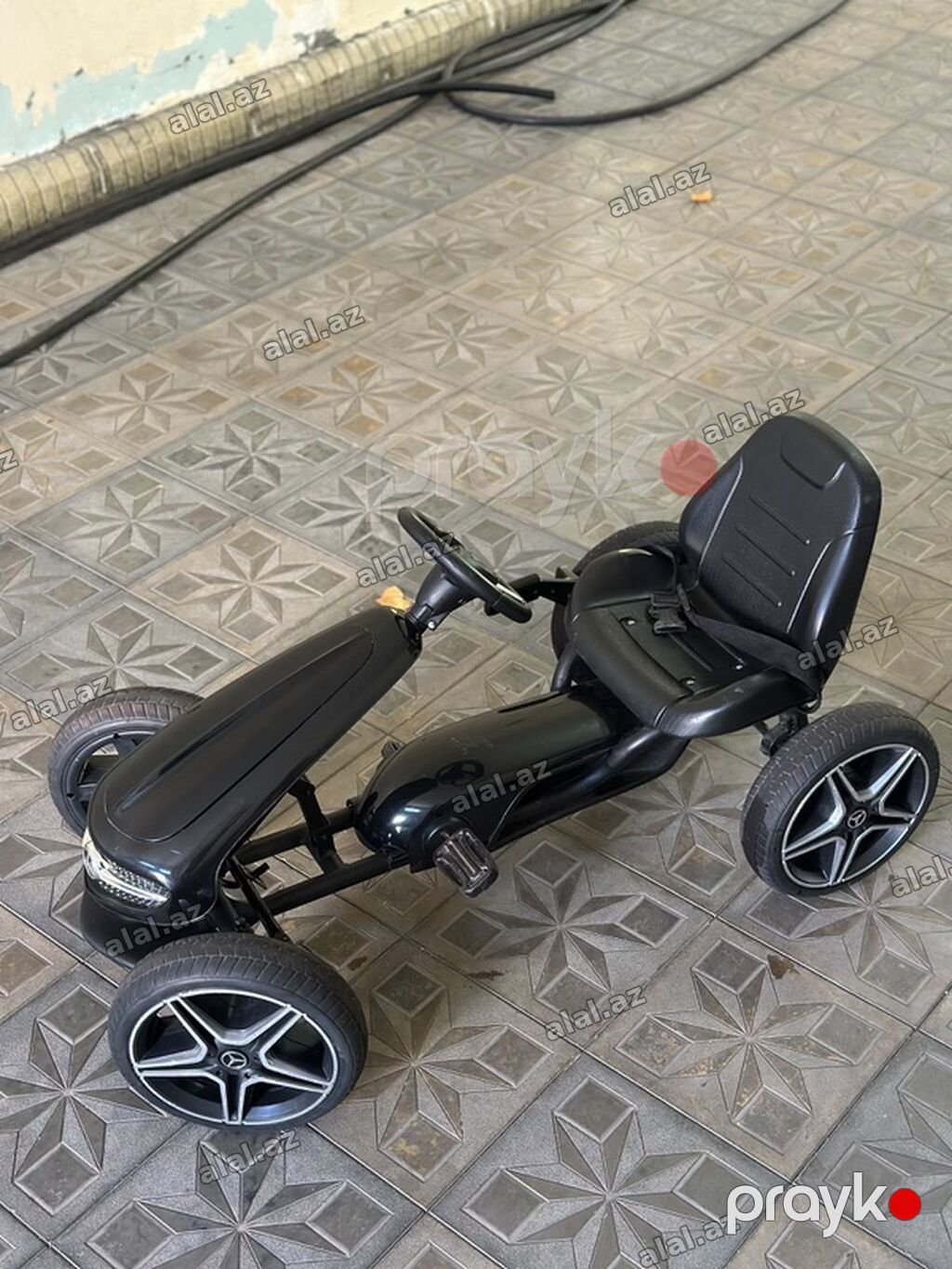 Uşaq pedallı kart – Mercedes üslubunda, qara rəng. - 4 təkərli — Uşaq velosipedləri, Gəncə (2)
