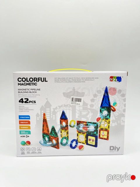 Maqnit konstruktor PZL Creative Magnetic Blocks, 42 element, 3+ yaş — Bakı