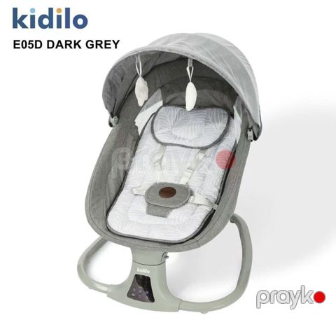 Kidilo E05D Dark Grey – elektrikli beşik/sallanma kreslosu Yenidir — Bakı