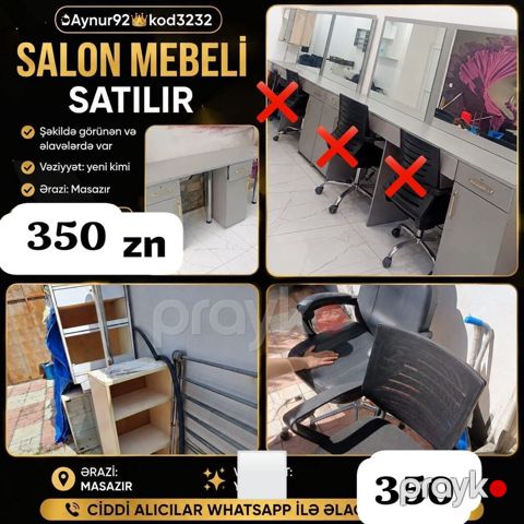 Aynur92 kod3232 Qiymet:350 Azn Salon mebeli satilir Sekilde gorunen ve — Bakı