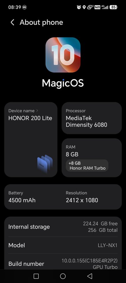 Honor Digər Yaşıl 256 GB/16 GB