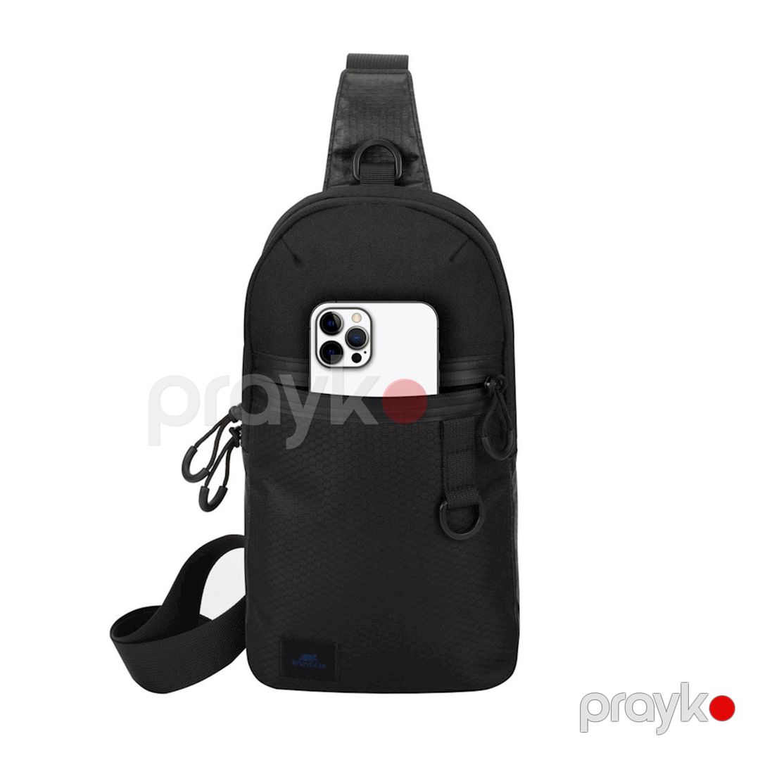 Kross-bodi çanta kişilər üçün Rivacase 5312 qara — Mallar, Bakı (3)