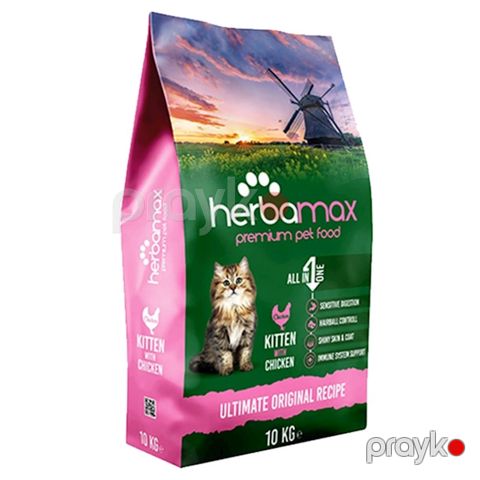 Quru yem Herbamax Premium pişik balaları üçün, toyuq əti ilə, 10 kq — Bakı