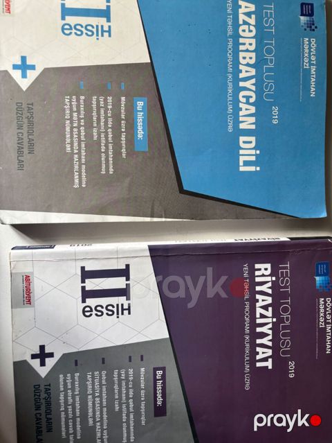 Riyaziyyat və Azərbaycan dili 2-ci hissə test toplusu 2019 çatdırılma — Bakı