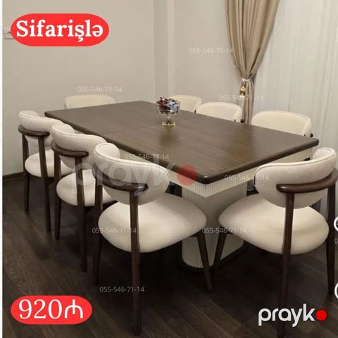 Düz masa, Qonaq otağı üçün, 8 nəfər — Bakı