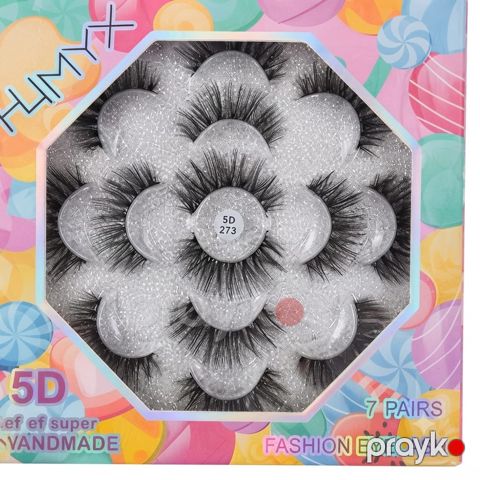 Süni kirpiklər Hmyx, 5D, qara, 5 mm — Bakı
