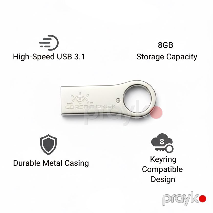 Corsair Flash Voyager Vega 8GB USB 3.0 Metal USB Yaddaş Kartı — Smartfon aksesuarları, Bakı (3)