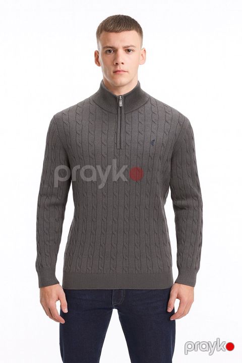 Kişilər üçün sviter 01117, boz, pambıq, ölçü 2XL — Bakı