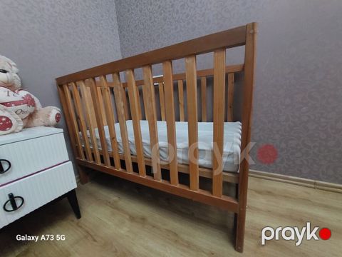 Taxta uşaq beşiyi - Material: massiv ağac (təhlükəsiz, ekoloji — Gəncə