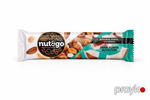 Baton Nut&Go badam, kokos və karamel ilə, 34 q — Bakı