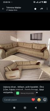 Uqlavoy divan. 660azn. acilir bazalidir. Ölcü 2/3m. Fabrik — Ürünler