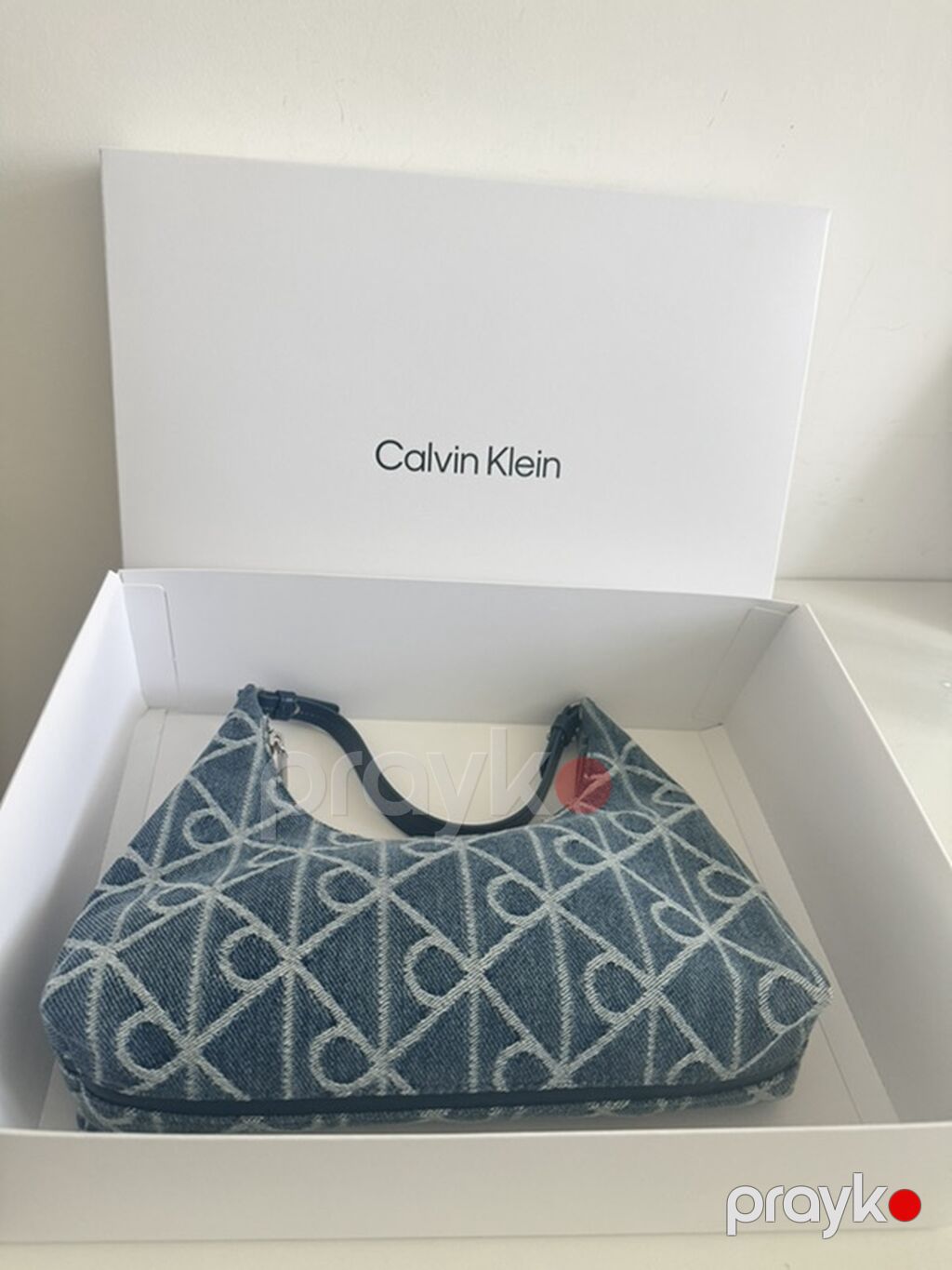 Calvin Klein Jeans denim çiyin çantası - Brend: Calvin Klein (Calvin — Çantalar, çamadanlar, cüzdanlar, Bakı (3)