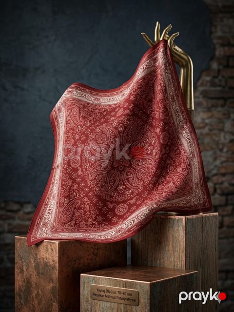 Yaylıq, ipək, 70х70 sm, rəngbərəng — Bakı