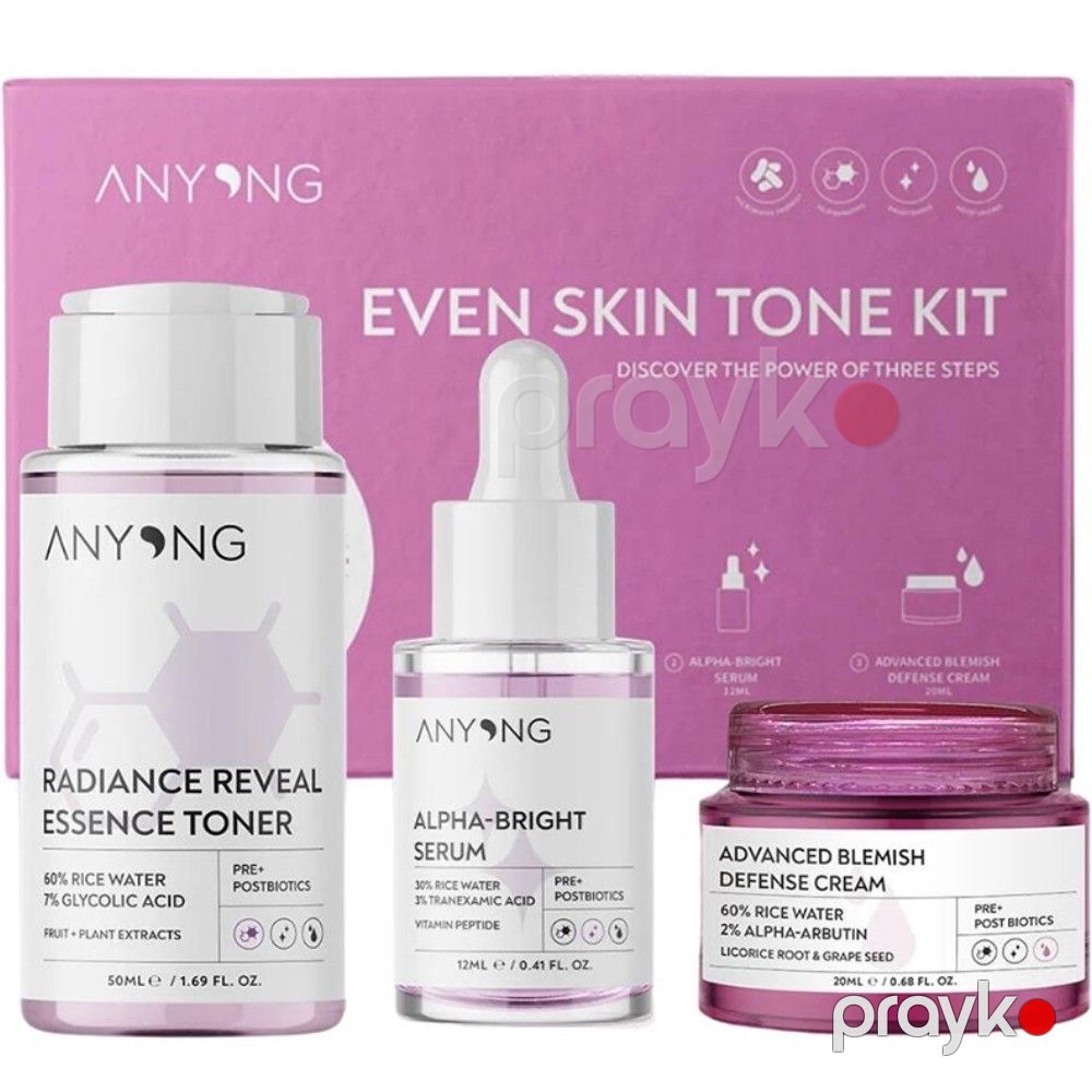 Üz üçün kosmetika dəsti Anyong Even Skin Tone Kit (Tonik 50 ml + Krem 20 ml + Zərdab 12 ml) — Mallar, Bakı (2)