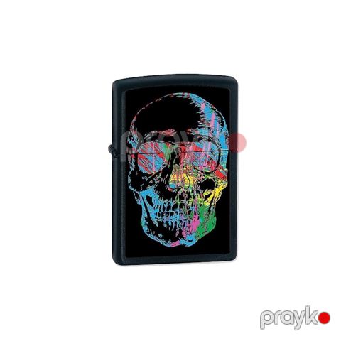 Alışqan Zippo Colorful Skull 28042 Qara — Bakı