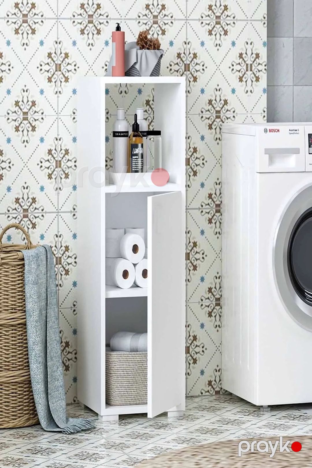 Stellaj Ev Plus 12115633, Ldsp, ağ, 99x35x35 sm — Mallar, Bakı (2)