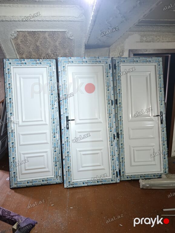 Hamam üçün Yeni Plastik qapı 80x200 sm Üzlük ilə, Zəmanətli, Ödənişli quraşdırma — Mallar, Bakı (2)