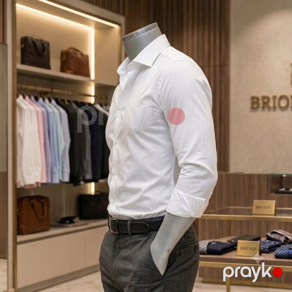Kişilər üçün uzunqol köynək, ağ, pambıq, L ölçü — Mallar, Bakı (2)