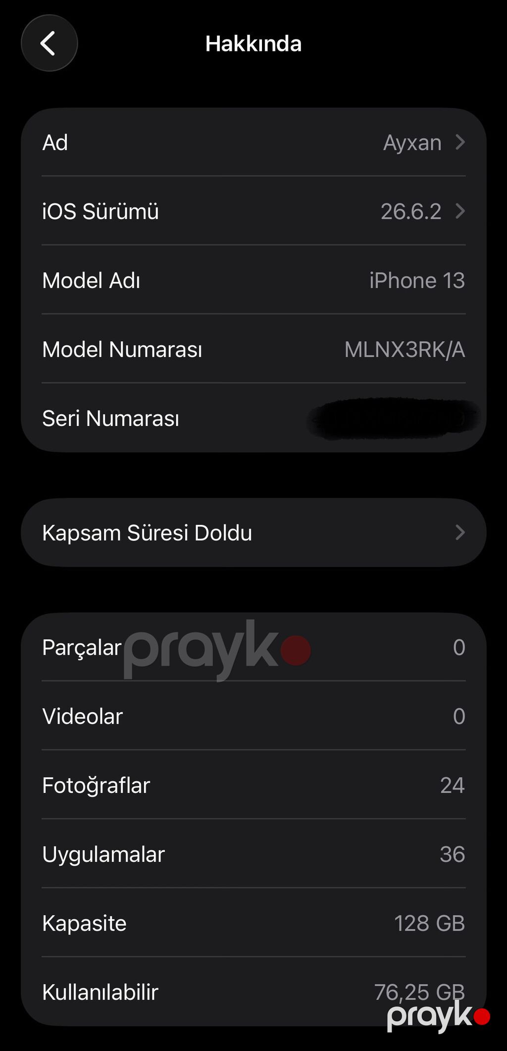 IPhone 13, 128 GB, Ağ, Face ID — Apple iPhone, Gəncə (6)