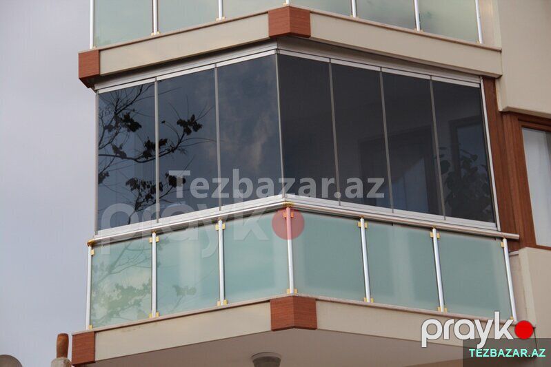 Cam balkon — Pəncərələr, qapılar, balkonlar, Bakı (6)
