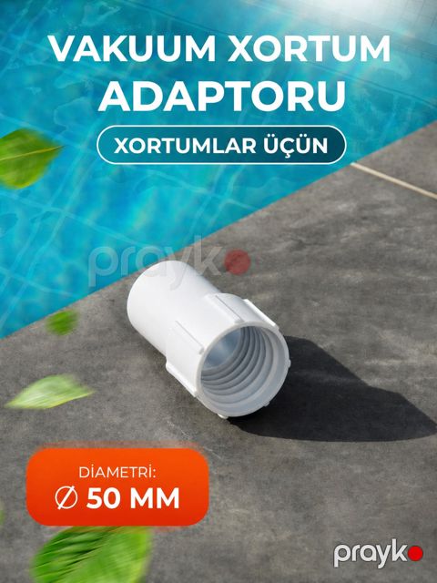 Hovuz avadanlığı vakuum xortum adapteri 50 mm ağ — Bakı