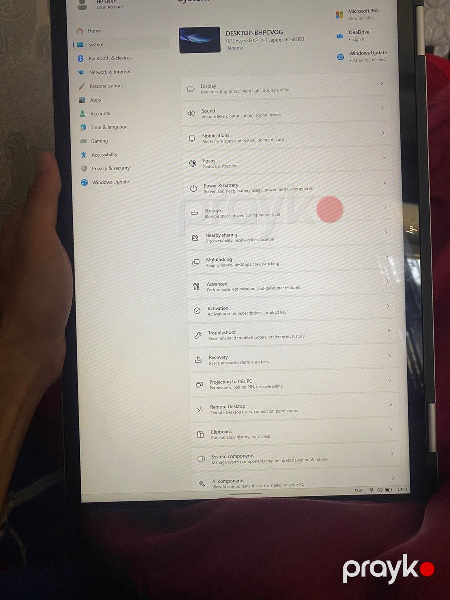 Noutbuk HP Envy x360 16 — Noutbuklar, Bakı (4)