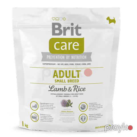 Quru yem Brit Care Breed Lamb&Rice xırda cinsli yetkin itlər üçün, 1 kq