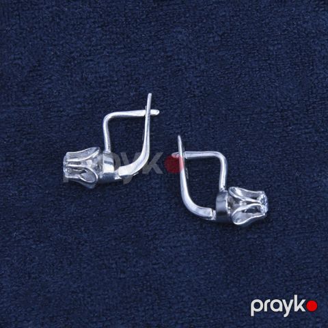 Qadın üçün sırğalar Azgold 230, gümüşü — Bakı