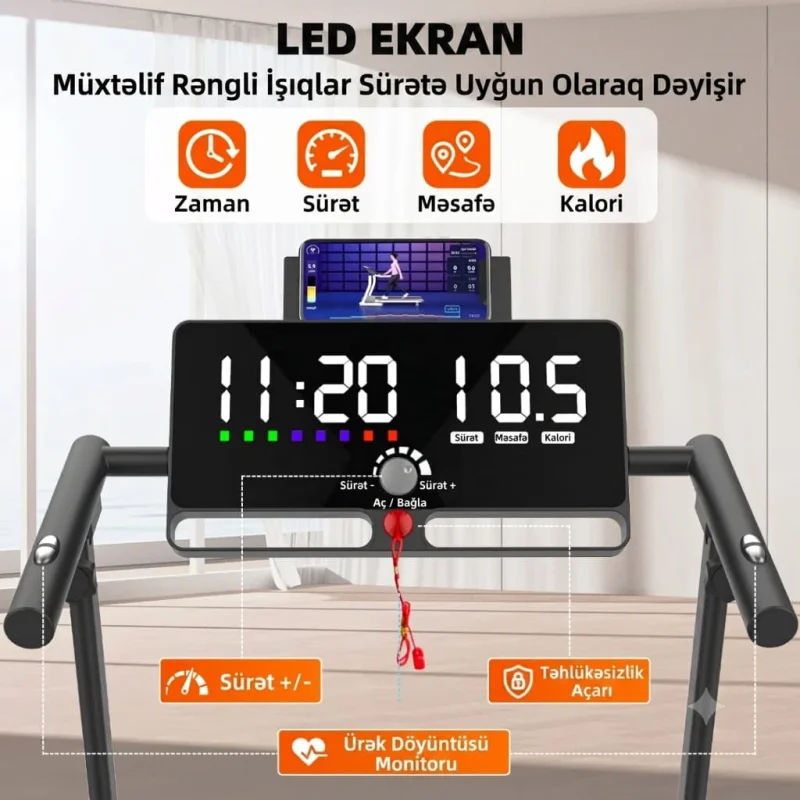 Qaçış yolu, elektrikli, ev üçün, peşəkar, elektrikli, əl ilə idarəetmə ilə, pilləli, 120 kq — Koşu simulyatorları, Bakı (3)