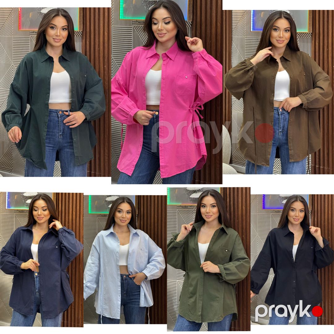 Uzunqol köynək qadınlar üçün VC_2723739, pambıq/kətan, çəhrayı, ölçü One size — Mallar, Bakı (2)
