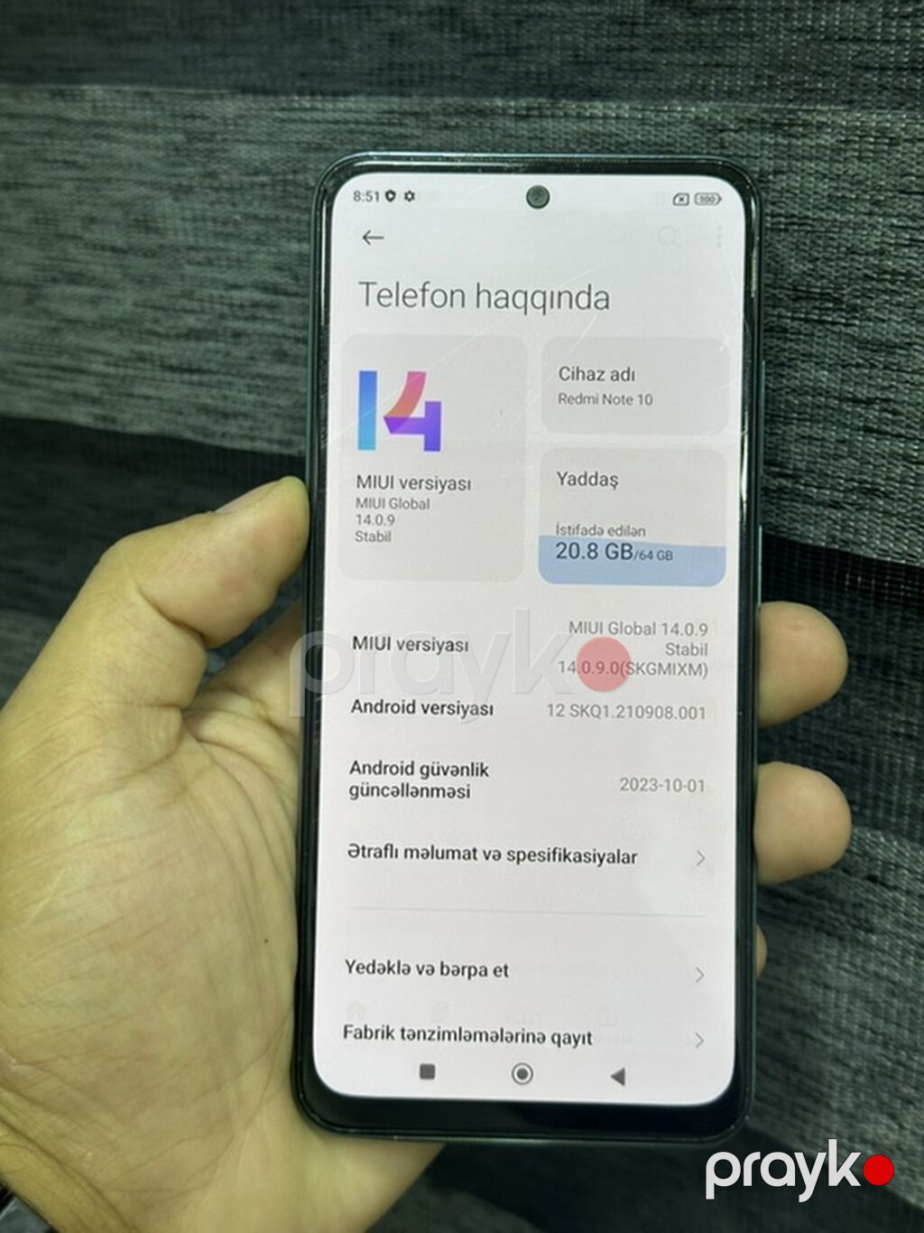 Redmi Note 10, 64 GB, rəng - Yaşıl, Zəmanət, Barmaq izi, İki sim kartlı — Xiaomi, Bakı (2)